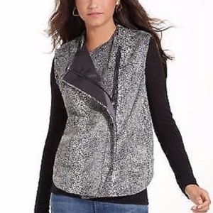 RACHEL ROY Heart of Darkness Faux Fur Vest M